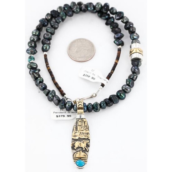 $630 12kt Gold Filled .925 Sterling Silver Handmade Pendant Handmade Clasp Storyteller Certified Authentic Navajo Native American Necklace 371038561842 $630 12kt Gold Filled .925 Sterling Silver Handmade Pendant Handmade Clasp Storyteller Certified Authentic Navajo Native American Necklace 371038561842