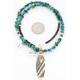 12kt Gold Filled and .925 Sterling Silver Handmade Rose Certified Authentic Navajo Turquoise Native American Necklace 371037304763