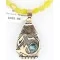 $660 ag 12kt Gold Filled and .925 Sterling Silver Handmade Gecko Certified Authentic Navajo Turquoise Native American Necklace 371034979390