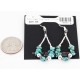 Certified Authentic Navajo .925 Sterling Silver Hooks and Turquoise Native American Earrings 371040194723