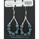 Certified Authentic Navajo .925 Sterling Silver Hooks Natural Blue Quartz Native American Earrings 370967589059