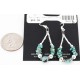Certified Authentic Navajo .925 Sterling Silver Hooks Natural Turquoise Native American Earrings 371044204401