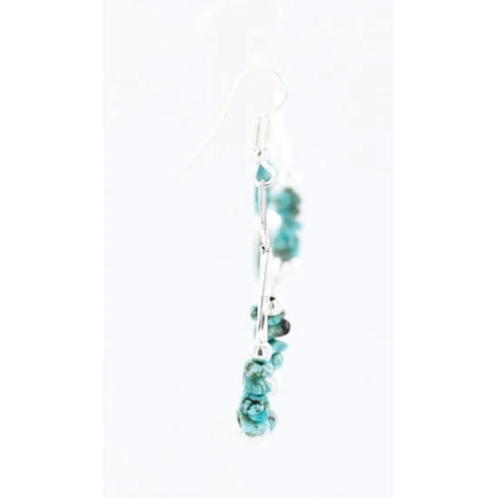 Certified Authentic Navajo .925 Sterling Silver Hooks Natural Turquoise Native American Earrings 371051729410 Certified Authentic Navajo .925 Sterling Silver Hooks Natural Turquoise Native American Earrings 371051729410
