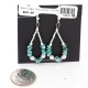 Certified Authentic Navajo .925 Sterling Silver Hooks Natural Turquoise Native American Earrings 371051729410