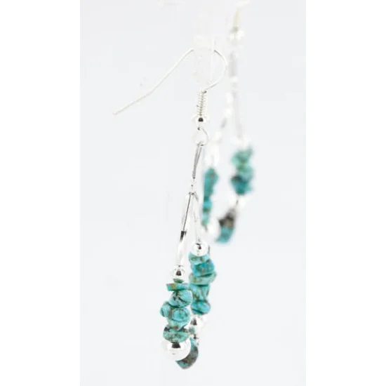 Certified Authentic Navajo .925 Sterling Silver Hooks Natural Turquoise Native American Earrings 371054494253 Certified Authentic Navajo .925 Sterling Silver Hooks Natural Turquoise Native American Earrings 371054494253