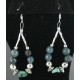 Certified Authentic Navajo .925 Sterling Silver Hooks Natural Turquoise Quartz Native American Earrings 390727328599