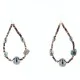 $80 Certified Authentic Navajo .925 Sterling Silver Hooks Natural Turquoise Hematite Native American Earrings 370994156894