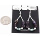 Certified Authentic Navajo .925 Sterling Silver Hooks Turquoise AMETHYST Native American Earrings 390777261435