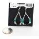 Certified Authentic Navajo .925 Sterling Silver Hooks Natural Turquoise Amethyst Native American Earrings 390828658048