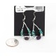 Certified Authentic Navajo .925 Sterling Silver Hooks Natural Turquoise Amethyst Native American Earrings 371057556188