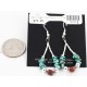 Certified Authentic Navajo .925 Sterling Silver Hooks Natural Turquoise Jasper Native American Earrings 390815395932