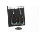 Certified Authentic Navajo .925 Sterling Silver Hooks Natural Turquoise Heishi Native American Earrings 390754340252