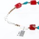 Certified Authentic Navajo .925 Sterling Silver Natural Turquoise and Coral Native American Bracelet 370999699158