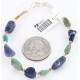 Certified Authentic Navajo .925 Sterling Silver Turquoise and LAPIS Native American Bracelet 390804327699