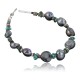$90 Certified Authentic Navajo .925 Sterling Silver Natural Turquoise and Abalone Native American Bracelet 390723205369