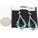 Certified Authentic Navajo .925 Sterling Silver Hooks and Turquoise Native American Earrings 390820231569