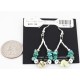 Certified Authentic Navajo .925 Sterling Silver Hooks Natual Turquoise Gaspeite Native American Earrings 390816402670