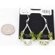 Certified Authentic Navajo .925 Sterling Silver Hooks Natural Green Quartz and Gaspeite Native American Earrings 390816881516