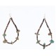 Certified Authentic Navajo .925 Sterling Silver Hooks  Turquoise HOOP Native American Earrings 390784256238