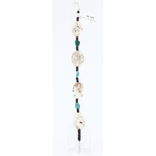 Certified Authentic Navajo NATIVE .925 Sterling Silver WHITE Turquoise Native American Bracelet 371017487123