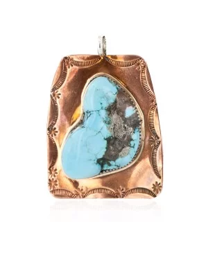 .925 Pure Copper Handmade Certified Authentic NavajoNative American Necklace 24199