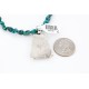 .925 SILVER Handmade Certified Authentic Navajo Turquoise Native American Necklace 390792605841