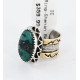 .925 Sterling Silver 12kt Gold Filled Handmade Certified Authentic Navajo Turquoise Native American Ring  371034162033
