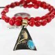 .925 Sterling Silver 12kt Gold Filled Handmade ROSE Certified Authentic Navajo Turquoise Native American Necklace 390759742969