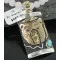 .925 Sterling Silver and 12kt Gold Filled Handmade Bear Certified Authentic Navajo Turquoise Native American Necklace 370919117029