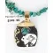 .925 Sterling Silver and 12kt Gold Filled Handmade Bear Certified Authentic Navajo Turquoise Native American Necklace 371034847371