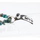.925 Sterling Silver and 12kt Gold Filled Handmade Bear Certified Authentic Navajo Turquoise Native American Necklace 371060618375
