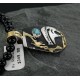.925 Sterling Silver and 12kt Gold Filled Handmade Bear Certified Authentic Navajo Turquoise Native American Necklace 390667032578 .925 Sterling Silver and 12kt Gold Filled Handmade Bear Certified Authentic Navajo Turquoise Native American Necklace 390667032578