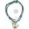 .925 Sterling Silver and 12kt Gold Filled Handmade Bear Certified Authentic Navajo Turquoise Native American Necklace 390810467880