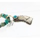 .925 Sterling Silver and 12kt Gold Filled Handmade Bear Certified Authentic Navajo Turquoise Native American Necklace 390839587498