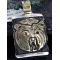 .925 Sterling Silver and 12kt Gold Filled Handmade Bear Face Certified Authentic Navajo Native American Necklace 390749655454
