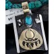 .925 Sterling Silver and 12kt Gold Filled Handmade Bear Paw Certified Authentic Navajo Turquoise Native American Necklace 370980155714