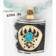 .925 Sterling Silver and 12kt Gold Filled Handmade BEAR PAW Certified Authentic Navajo Turquoise Native American Necklace 390783785794