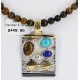 .925 Sterling Silver and 12kt Gold Filled HANDMADE Certified Authentic MULTICOLOR Navajo Turquoise and Tigers Eye Native American Necklace 390886412307