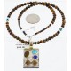.925 Sterling Silver and 12kt Gold Filled HANDMADE Certified Authentic MULTICOLOR Navajo Turquoise and Tigers Eye Native American Necklace 390886412307