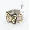 .925 Sterling Silver and 12kt Gold Filled Handmade Certified Authentic Navajo Butterfly Native American Ring  371034801737