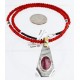 .925 Sterling Silver and 12kt Gold Filled Handmade Certified Authentic Navajo CHAROITE and CORAL Native American Necklace 371073347582