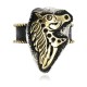.925 Sterling Silver and 12kt Gold Filled Handmade Certified Authentic Navajo Horse Native American Ring  87657897