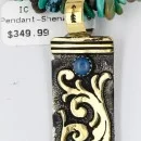.925 Sterling Silver and 12kt Gold Filled Handmade Certified Authentic Navajo Lapis and Turquoise Native American Necklace 390858421929