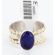 .925 Sterling Silver and 12kt Gold Filled Handmade Certified Authentic Navajo LAPIS Native American Ring  371018570058