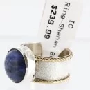 .925 Sterling Silver and 12kt Gold Filled Handmade Certified Authentic Navajo LAPIS Native American Ring  390778459490