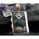 .925 Sterling Silver and 12kt Gold Filled Handmade Certified Authentic Navajo Turquoise and Amethyst Native American Necklace 370875819639