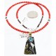 .925 Sterling Silver and 12kt Gold Filled Handmade Certified Authentic Navajo Turquoise and Coral Native American Necklace 390890001662 .925 Sterling Silver and 12kt Gold Filled Handmade Certified Authentic Navajo Turquoise and Coral Native American Necklace 390890001662