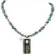 .925 Sterling Silver and 12kt Gold Filled Handmade Certified Authentic Navajo Turquoise and Jasper Native American Necklace 371064186049