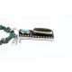 .925 Sterling Silver and 12kt Gold Filled Handmade Certified Authentic Navajo Turquoise and Jasper Native American Necklace 371064186049