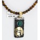 .925 Sterling Silver and 12kt Gold Filled HANDMADE Certified Authentic Navajo Turquoise Malachite and Tigers Eye Native American Necklace 371105063117 .925 Sterling Silver and 12kt Gold Filled HANDMADE Certified Authentic Navajo Turquoise Malachite and Tigers Eye Native American Necklace 371105063117